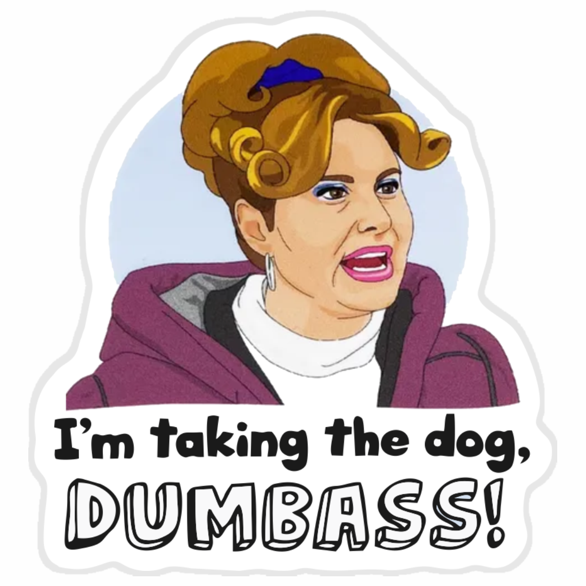 Dog Dumbass Sticker