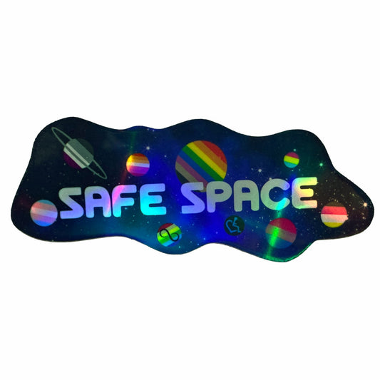 Safe Space Galaxy Holographic Sticker